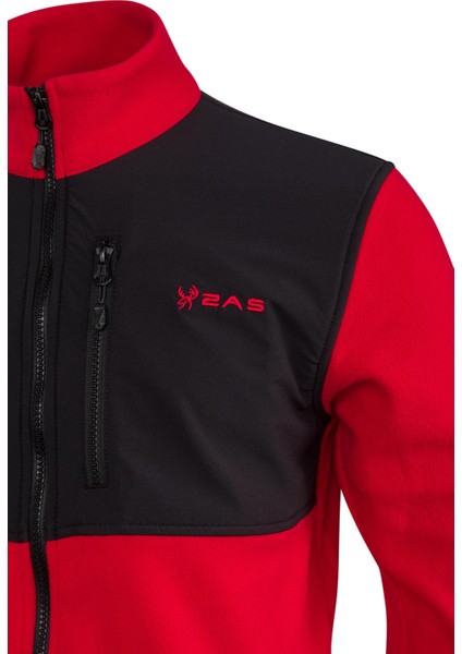 Cliff Erkek Parçalı Ince Polar Sweatshirt Kırmızı