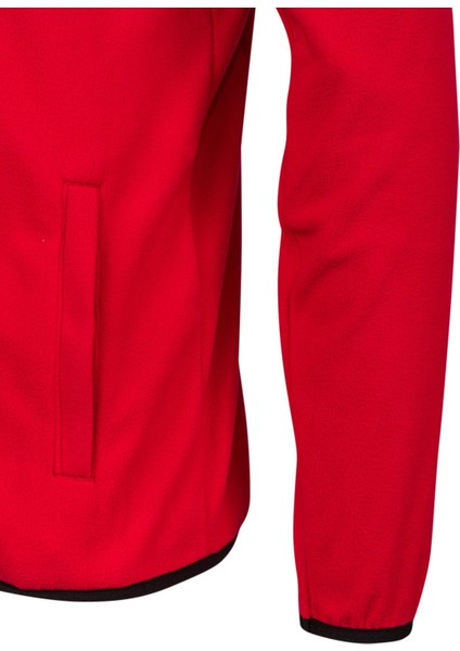 Cliff Erkek Parçalı Ince Polar Sweatshirt Kırmızı