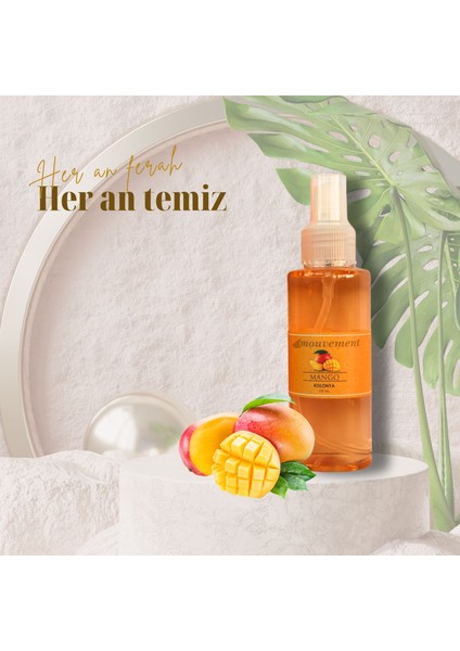 100 ml Tropikal Mango Kokulu Sprey Kolonya ile Enerji Dolu Ferahlık modelleri