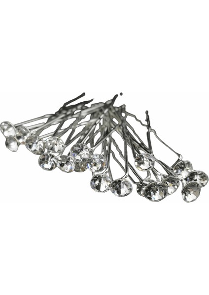 Gelin Düğün Saç Aksesuarları Rhinestone Saç Pimleri Kadınlar Için Çatallar Inci Saçkoplar Gelin Başlık Partisi Mücevher Dropship Metal Renk: Crystal 20PCS (Yurt Dışından)