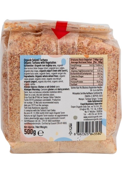 Organik Sebzeli Tarhana 500gr