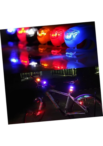 4 Adet LED Işıklı 3 Fonksiyonlu Bisiklet Scooter Işık Su Geçirmez Flaşör Seti