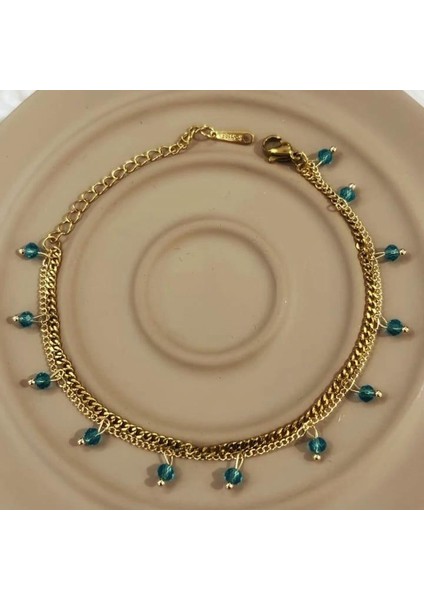 Paslanmaz Çelik Mavi Boncuklu Bileklik fiyatları