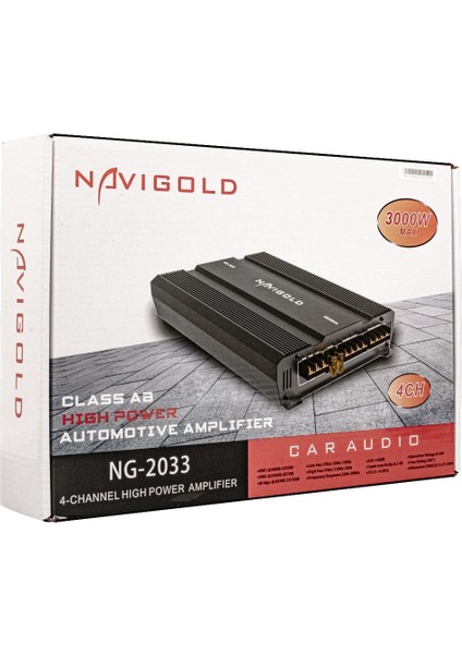 NG-2033 4 Kanal Max 3000 Watt Oto Amfi