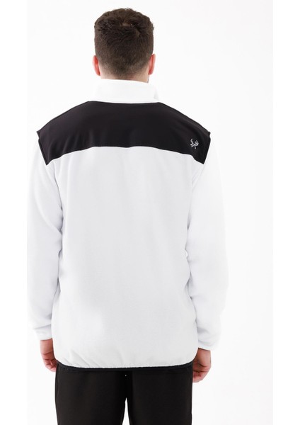 Picture Organic 2AS Cliff Erkek Parçalı Ince Polar Sweatshirt Beyaz