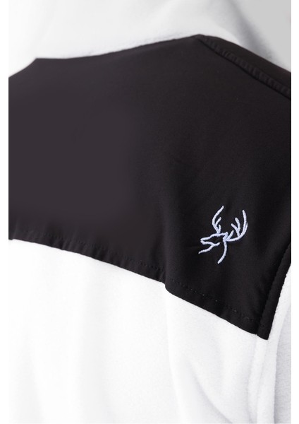 Picture Organic 2AS Cliff Erkek Parçalı Ince Polar Sweatshirt Beyaz