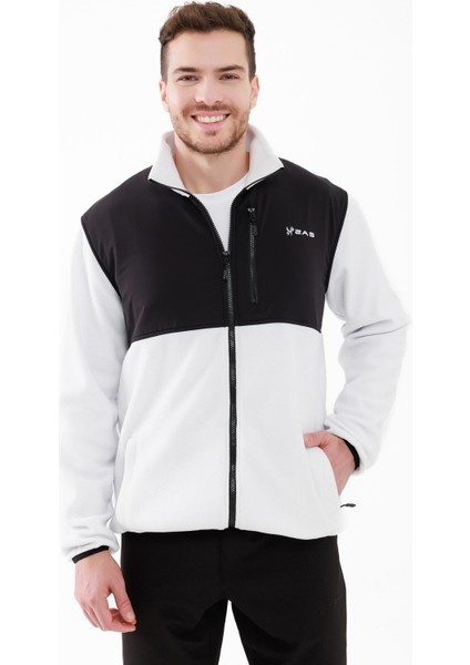 Picture Organic 2AS Cliff Erkek Parçalı Ince Polar Sweatshirt Beyaz