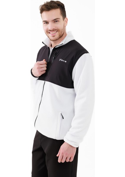 Picture Organic 2AS Cliff Erkek Parçalı Ince Polar Sweatshirt Beyaz