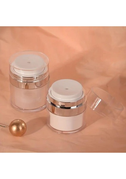 2 Adet Hava Almayan Basınçlı Krem Losyon Kavanozu 50 ml