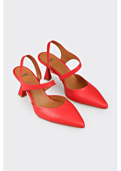 Kırmızı Deri Kadın Topuklu Ayakkabı fiyatları
