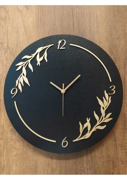 Double Leaf Ahşap Duvar Saati