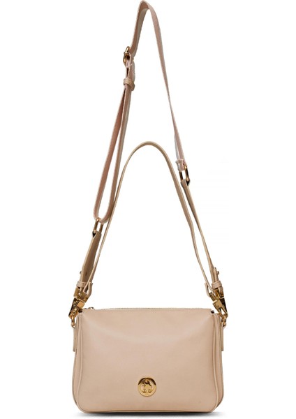 US25141 Kadın Çapraz Çanta Bej