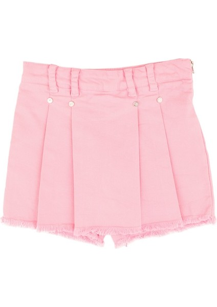 Pile Detaylı Şort Etek