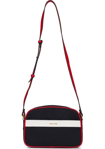 US25249 Kadın Çapraz Çanta Lacivert - Kırmızı