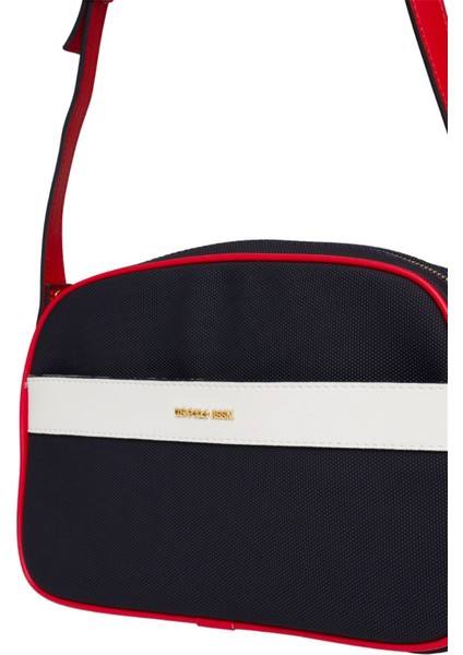 US25249 Kadın Çapraz Çanta Lacivert - Kırmızı fiyatları