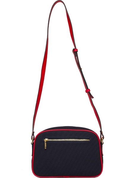 US25249 Kadın Çapraz Çanta Lacivert - Kırmızı fırsatları