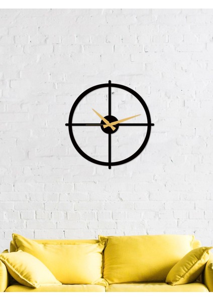 Ocean Metal Siyah Duvar Saati 1,5 mm Kalınlık 41X41 cm modelleri