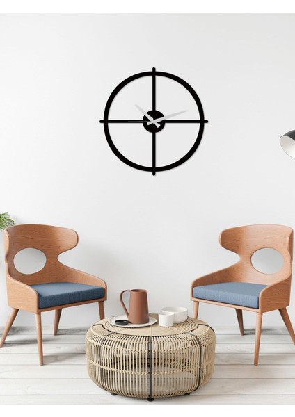 Ocean Metal Siyah Duvar Saati 1,5 mm Kalınlık 41X41 cm fırsatları