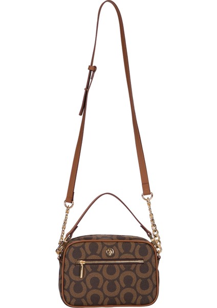 US25174 Kadın Çapraz Çanta Kahverengi