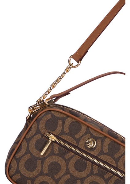 US25174 Kadın Çapraz Çanta Kahverengi modelleri