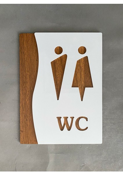 White Pearl Mdf Serisi Wc Yönlendirme Levhası