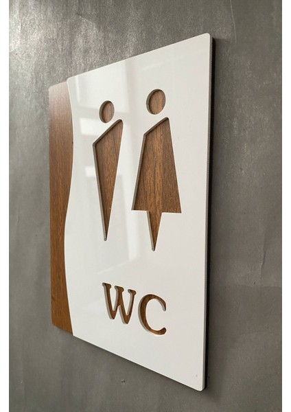 White Pearl Mdf Serisi Wc Yönlendirme Levhası