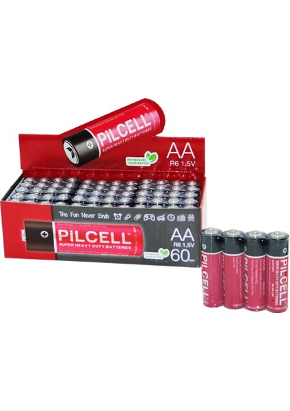 Pilcell Kalem Pil Aa - 1.5W - R6 60PCS