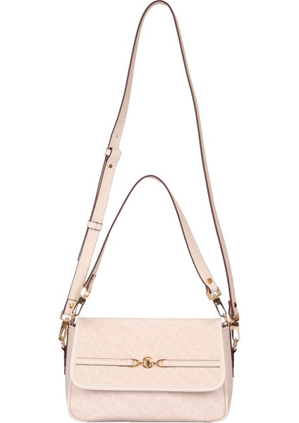 US25105 Kadın Omuz Çantası Krem