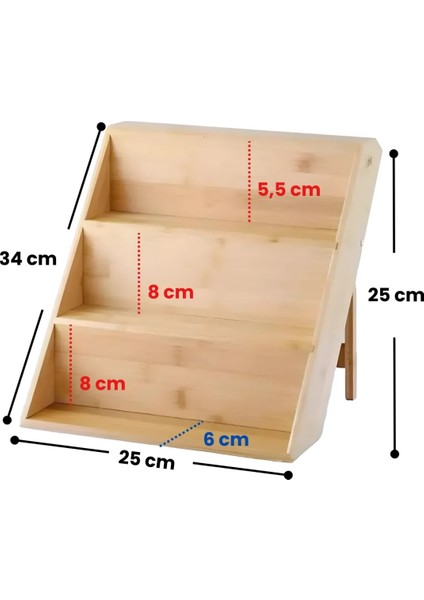 Bambu 3 Katlı Katlanır Ayaklı Baharatlık Standı Çekmece Içi Baharatlık Standı, Bambu Organizer modelleri