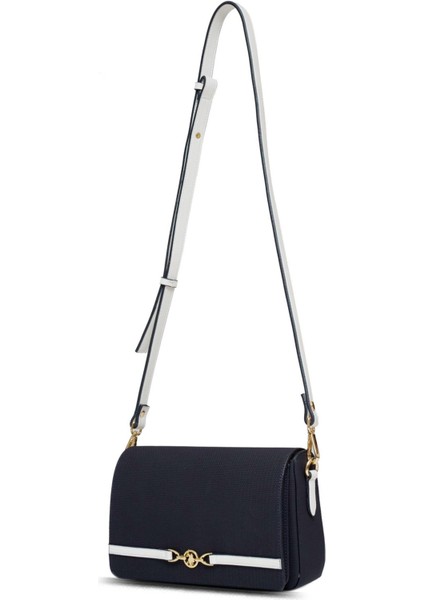 US25235 Kadın Çapraz Çanta Lacivert - Kırmızı indirimleri