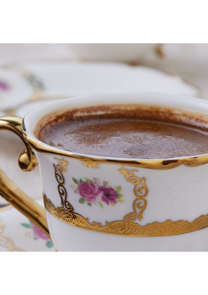 Royal Bone Elizabeth 6 Kişilik Kahve Fincan Takımı 90 ml