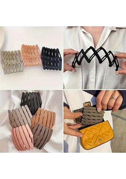 Kahverengi Katlanır Taşınabilir Çanta Içi Taç Toka 1 Adet