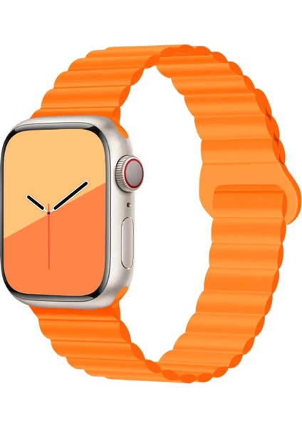 Digizone Apple Watch Series 2/3/4/5/6/7/8/9/se 38MM 40MM 41MM Uyumlu Mıkantıslı Silikon Kordon