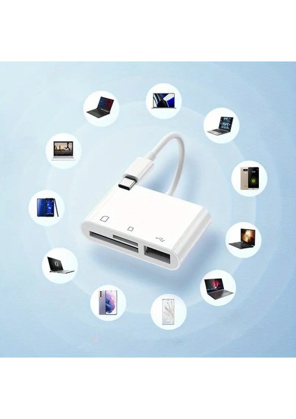 FXN-22M Usb-C Sd iPad Pro MacBook Air Pro Dell Xps, Galaxy S10/S9 Veri Aktarım Kart Okuyucu