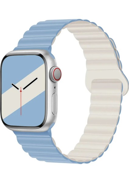 Digizone Apple Watch Series 2/3/4/5/6/7/8/9/se 38MM 40MM 41MM Uyumlu Mıkantıslı Silikon Kordon