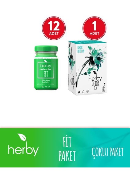 Fit Paket (Fit Matcha Shot 12'li Paket + Bitki Çayı)
