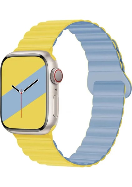 Digizone Apple Watch Series 2/3/4/5/6/7/8/9/se 38MM 40MM 41MM Uyumlu Mıkantıslı Silikon Kordon