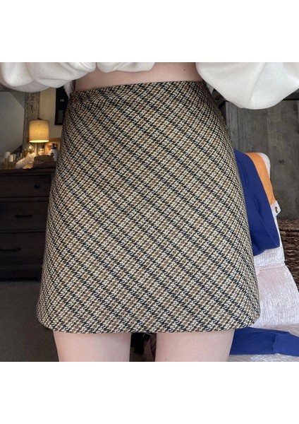 Likralı Mini Etek Çokrenkli
