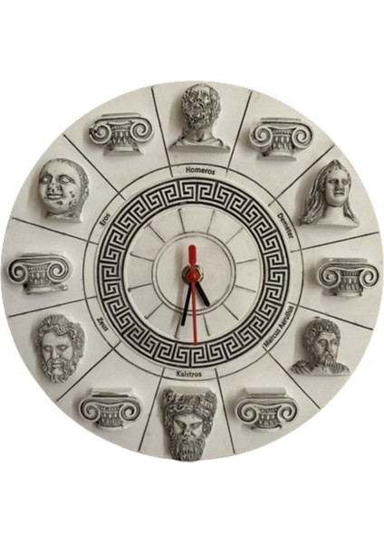 Mitoloji Temalı Helenistik Antik Model Duvar Saati Homeros Eros Zeus Demeter Mitolojik Yunan Tanrıs