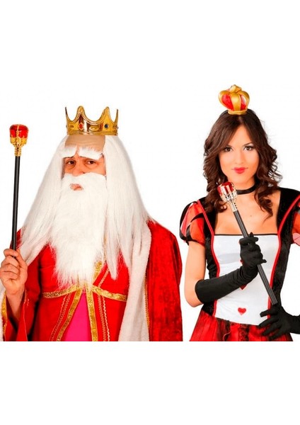 Kırmızı Topuzlu Kral Asası Kraliyet Asası 1 Adet