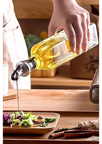 5 Adet Kapaklı Damlatmaz Yağ Tıpası Yağdanlık Şişe Ucu Yağlık Sirkelik Sosluk