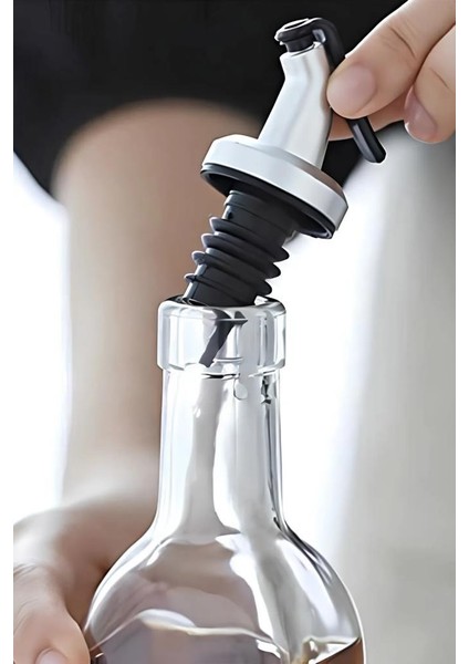 5 Adet Kapaklı Damlatmaz Yağ Tıpası Yağdanlık Şişe Ucu Yağlık Sirkelik Sosluk