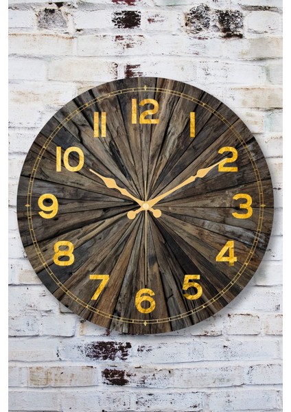 Muyika Oscurita Antica Oval Ön Kısım Eskitme 36CM Duvar Saati Pds-36