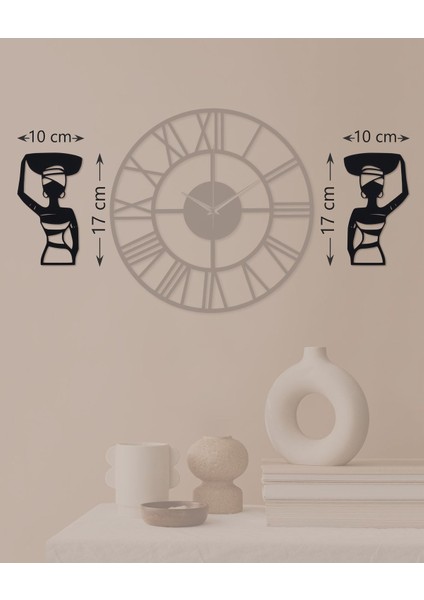 Dekoratif Ahşap Siyah Roma Rakamlı Duvar Saati 35 cm modelleri