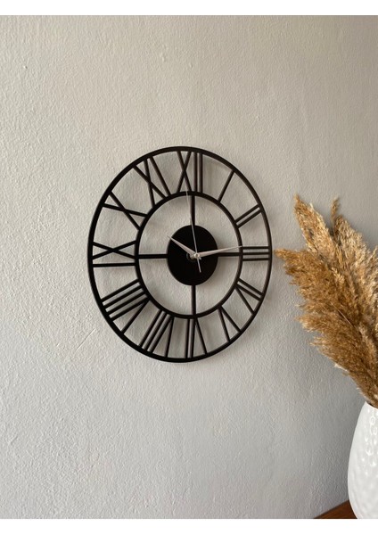 Dekoratif Ahşap Siyah Roma Rakamlı Duvar Saati 35 cm fırsatları