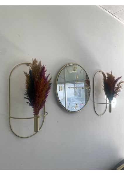 Duvar Saati Glorya Gold Türk 3lü Set Duvar Saati Dekoratif Çiçeklik fırsatları