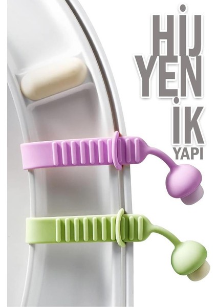 3 Adet Pratik Mantar Tasarımlı Hijyenik Klozet Kaldırma Aparatı Hijyenik Klozet Kapağı Tutucu