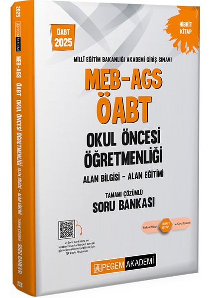 2025 MEB – AGS - ÖABT Okul Öncesi Öğretmenliği Tamamı Çözümlü Soru Bankası