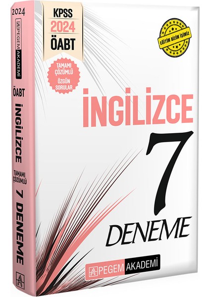 2024 KPSS ÖABT İngilizce Öğretmenliği Tamamı Çözümlü 7 Deneme