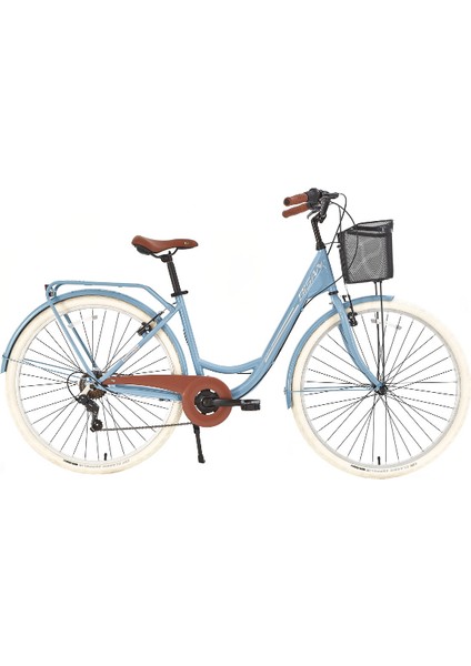 Sorrento Şehir Bisikleti 44 cm V 28 Jant 3 Vites Bebek Mavisi Silver